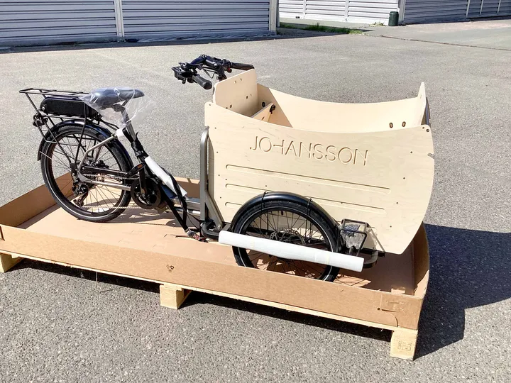 Johansson Fiete Vario Box Lastenrad / E-Bike Brose Drive T, 9-Gang Kettenschaltung